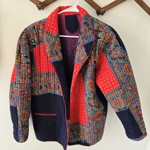 Colorful Patchwork Quilted Jacket